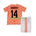 Camisolas de futebol Holanda Cruyff 14 Retro Criança Equipamento Principal 1988 Manga Curta